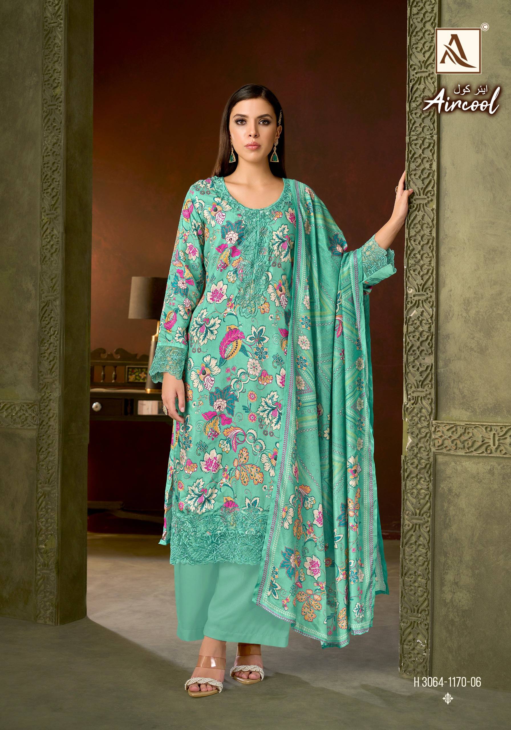 AIRCOOL By Alok Suit 01 To 06 Series Beautiful Festive Suits Stylish Fancy Colorful Ethnic Wear Pure Viscose Maslin Print Dresses At Wholesale Price